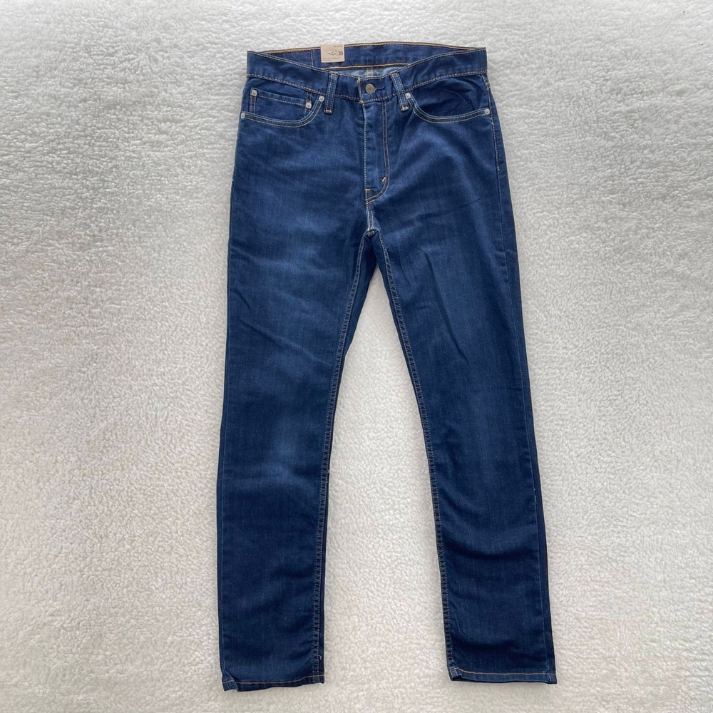 Levis 511 Jeans Mens 34x32 Blue Slim Fit Dark Wash Stretch Denim Preppy Casual
